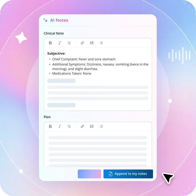 OtterSG AI Notes feature — mobile view